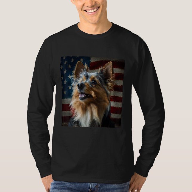 T-shirt Australian Terrier 4th of July  Australian Terrier (Devant)