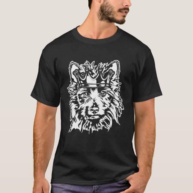 T-shirt Australian Terrier with crown dog mom  1 (Devant)