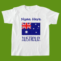 Australie Drapeau Australien Bleu Fille Personnali