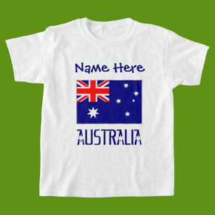 T-shirt Australie Drapeau Australien Bleu Fille Personnali