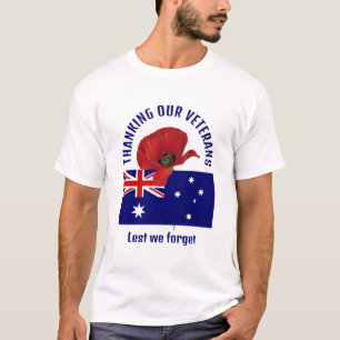 T-shirt Australie Drapeau MERCI VÉTÉRANS