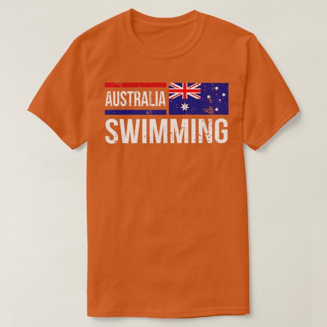 T-shirt Australie Équipe de natation Compétitif Aussie Dra (Design devant)