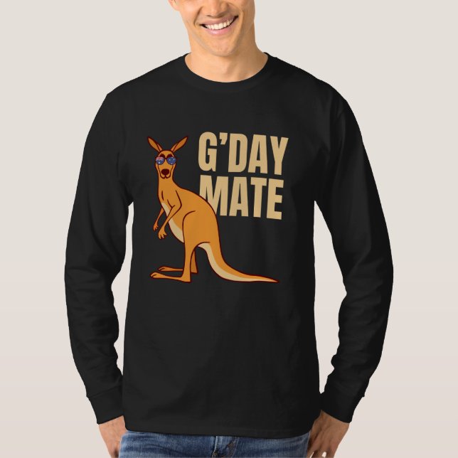 T-shirt Australie G-day Mate Chemise Drôle Kangaroo Austra (Devant)