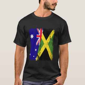 T-shirt Australie Jamaïque Demi Drapeau Australien Jamaïca