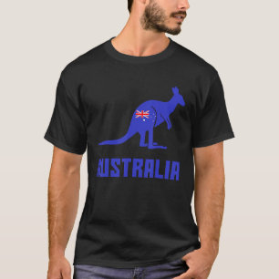 T-shirt Australie Kangaroo Australie Drapeau Touristes Cad