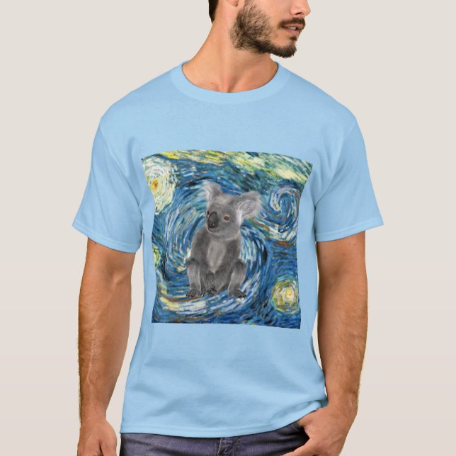 T-shirt Australie Koala dans la nuit étoilée (Devant)