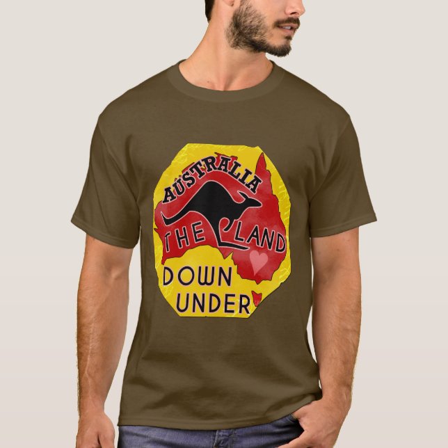 T-shirt Australie : La carte des terres abandonnées par Ka (Devant)