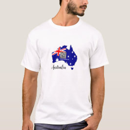 T-shirt Australie Modern QR Code T-shirt, Drapeau Australi