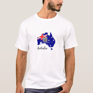 T-shirt Australie Modern QR Code T-shirt, Drapeau Australi