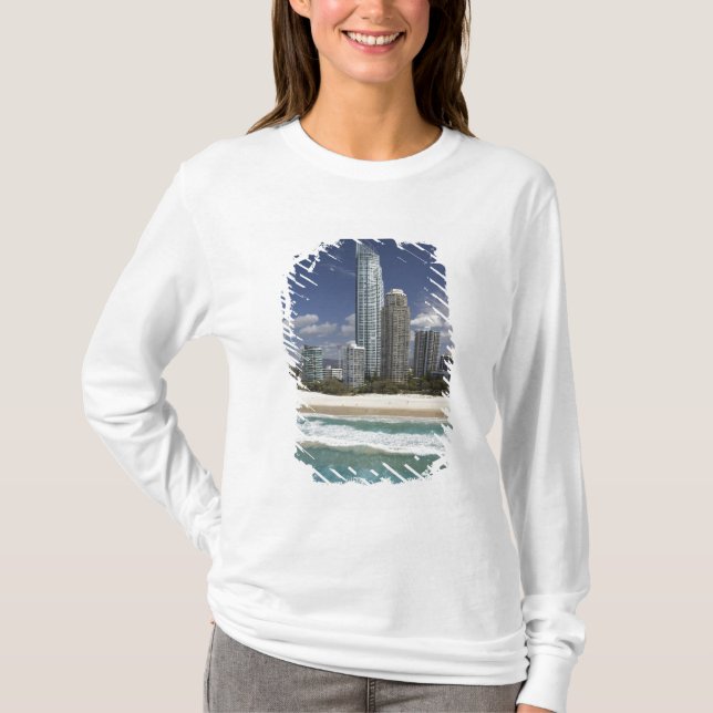 T-shirt Australie, Queensland, Gold Coast, Surfeurs (Devant)
