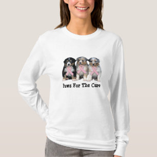 T-shirt australien de dames de cancer du sein de