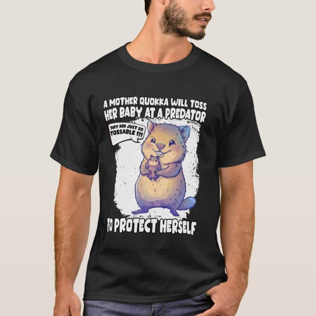 T-shirt Australien Quokka mignonne fête des mères T Cheeky (Devant)