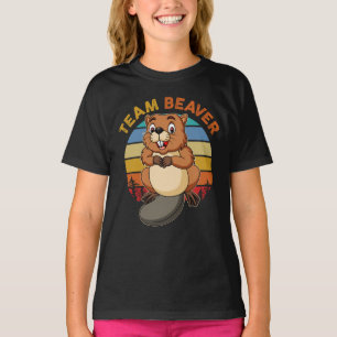 T-shirt Auteur de castors rétro Sunset Beavers