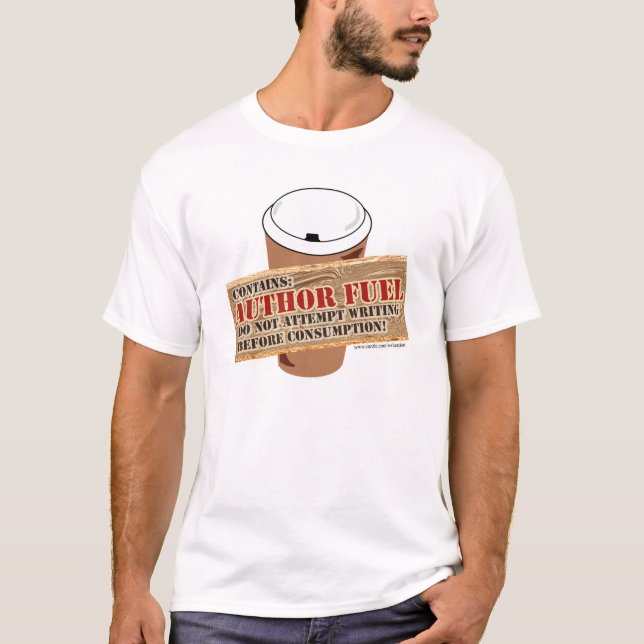 T-shirt Auteur Slogan, rédacteur en chef du café-carburant (Devant)