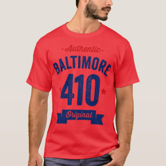 T-shirt Authentic Baltimore 410 Code régional