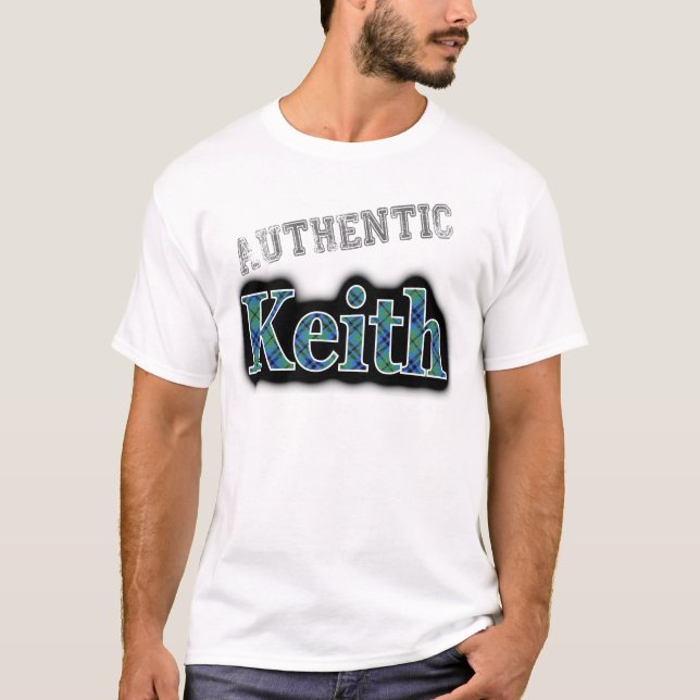 T-shirt Authentic Clan Keith Tartan Nom Design (Devant)