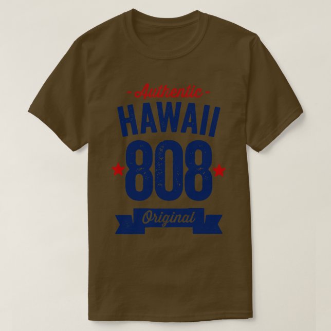 T-shirt Authentic Hawaii 808 Area Code (Design devant)