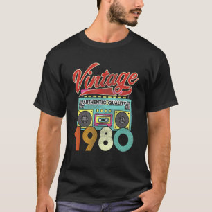 T-shirt Authentic Quality Radio Vintage 1980 42e anniversa