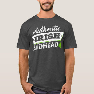 T-shirt Authentique rousse irlandaise Lucky Shamrock St Pa