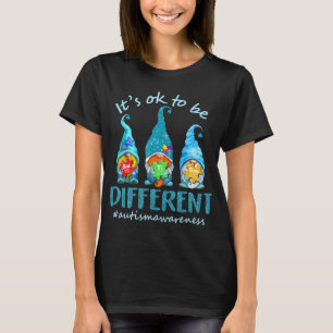 T-shirt Autism Aware Acceptance Women Kid Its Ok To Be