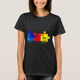 T-shirt Autism Aware Puzzle Chemical Element