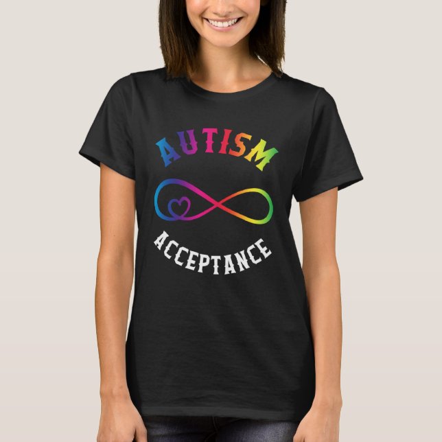 T-shirt Autism Awareness Acceptance Red Instead Puzzle mom (Devant)