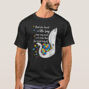 T-shirt Autism Awareness Cute Elephant Maman et Kid
