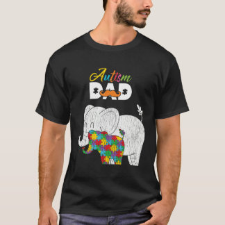 T-shirt Autism Awareness Dad Proud Autistic Son Daughter E