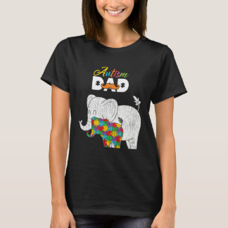 T-shirt Autism Awareness Dad Proud Autistic Son Daughter E
