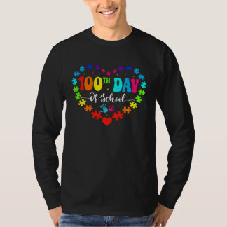 T-shirt Autism Awareness  Heart 100th Day of School Teache