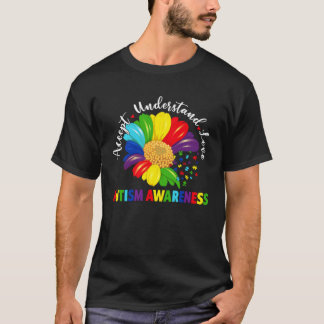 T-shirt Autism Awareness Sunflower Accept Understand Love 