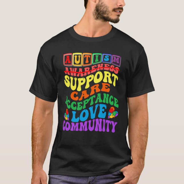 T-shirt Autism Awareness Support for Kids Boys Women & men (Devant)