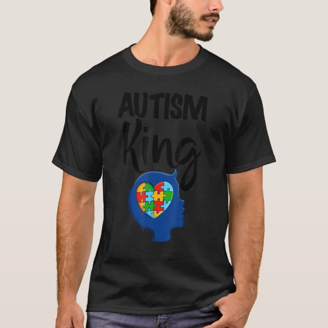 T-shirt Autism King   Kids Autism Awareness (Devant)