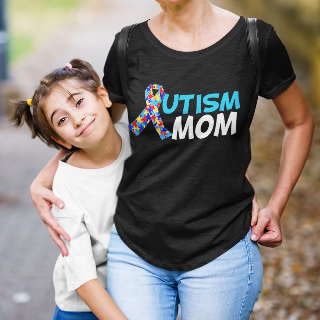 T-shirt Autism Mom Cute Awareness Ribbon Fête des Mères (Créateur téléchargé)