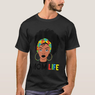 T-shirt Autism Mom Life Bandana Motheru2019s Day Afro Amer