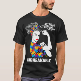 T-shirt Autism Mom Unbreakable Sensibilisation sur l'autis