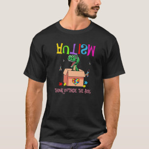 T-shirt Autism Outside The Box Dinosaur Autism Awareness
