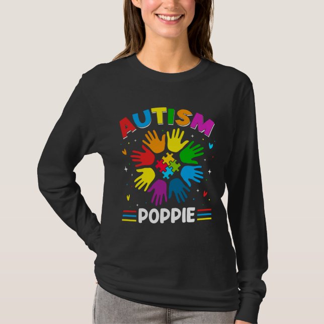 T-shirt Autism Poppie Amour Sensibilisation sur l'autisme  (Devant)