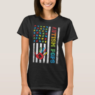 T-shirt Autism Pops Drapeau Américain Autism Awareness Rag
