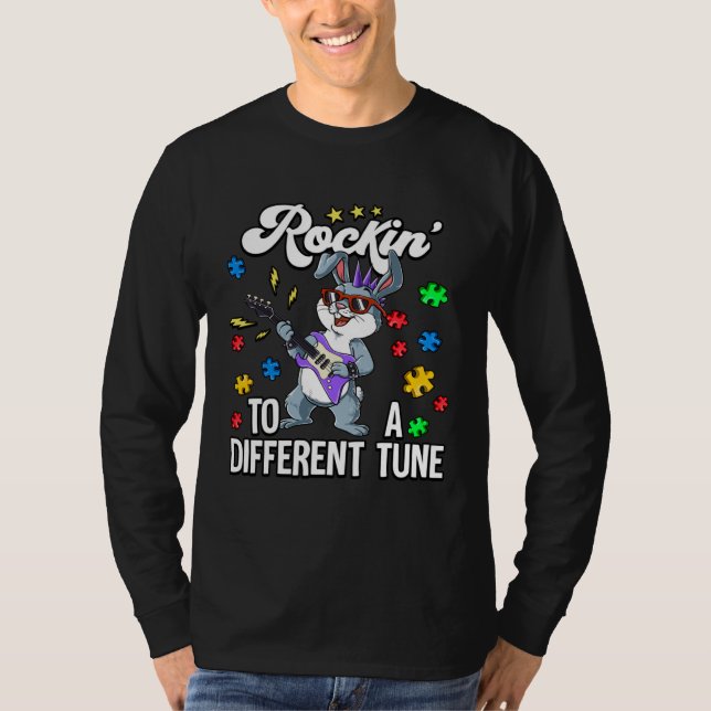 T-shirt Autism Rockin To A Different Tune (Devant)