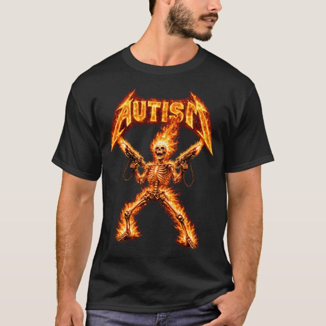 T-shirt Autism Skeleton Funny Oddly Specific Dank Meme (Devant)