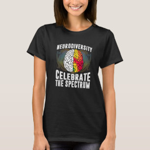 T-shirt Autism Spectrum Asd Adhd Rainbow Cerveau Neuroplon