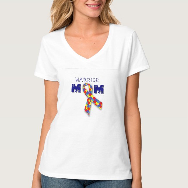 T-shirt Autism Warrior Maman (Devant)