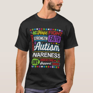 T-shirt Autisme-Amour Comprendre Soutenir Éduquer Sensibil