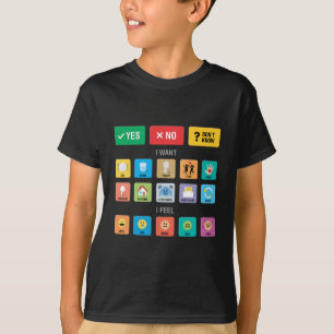 T-shirt Autisme anglais AAC PECS Pointing Communication 02