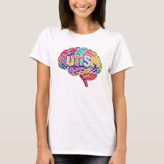 T-shirt Autisme Arc-en-ciel Neurodivers Typographie du cer