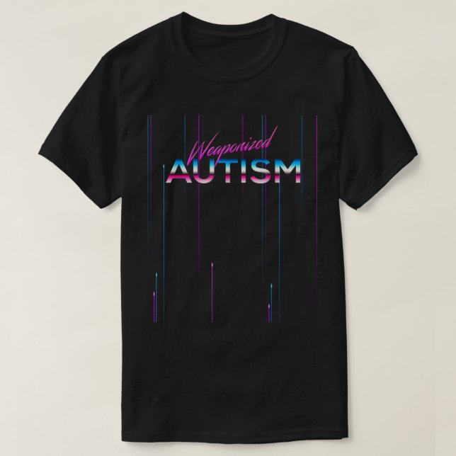 T-shirt Autisme Armé Chemise Disco Style Drôle 80s Aest (Design devant)