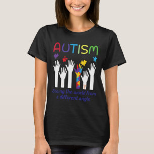 T-shirt Autisme-Autisme Voir Le Monde D'un Point De Vue Di