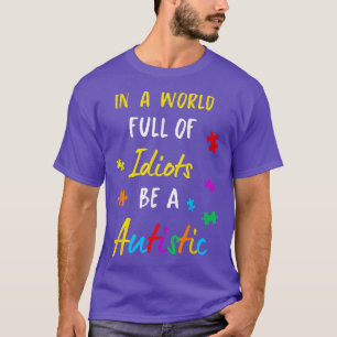 T-shirt Autisme Autiste Asperger Syndrom Aspie Puzzle Auti