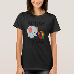 T-shirt Autisme beau-père éléphant mignon Morceau de puzzl